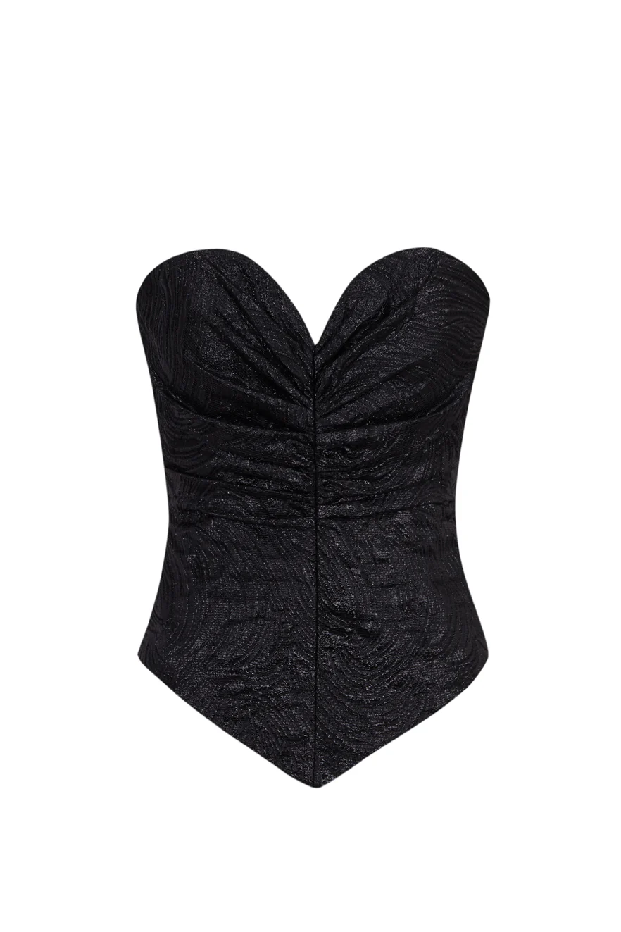 BUSTIER BROCADO NEGRO Nº12 - Image 3