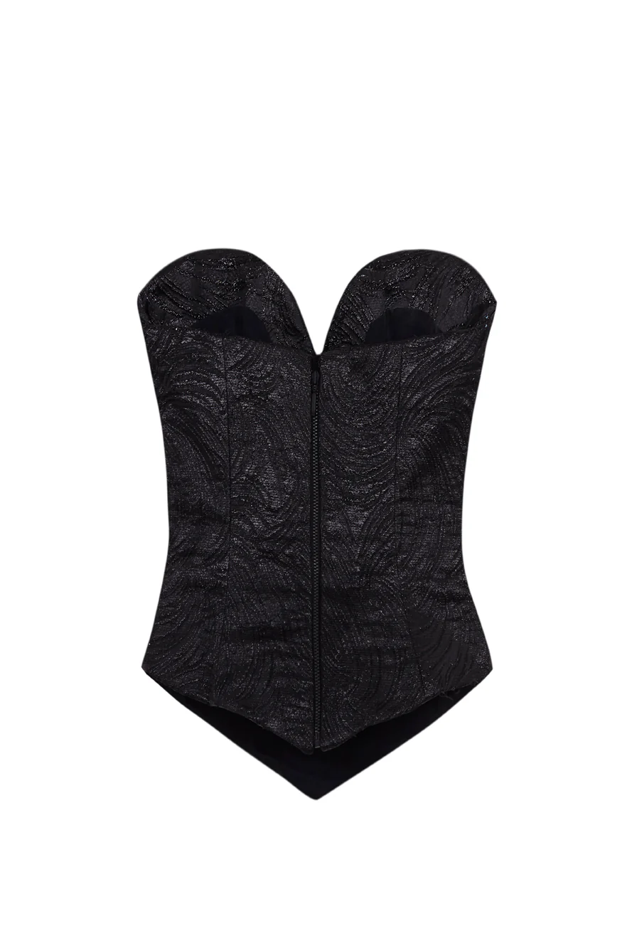 BUSTIER BROCADO NEGRO Nº12 - Image 4